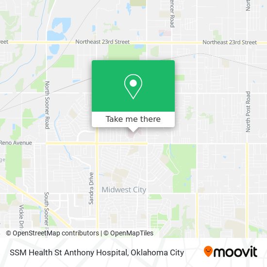 SSM Health St Anthony Hospital map