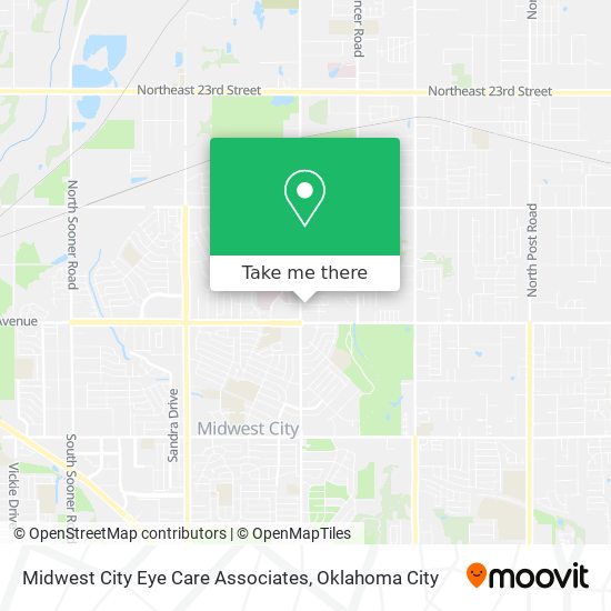 Midwest City Eye Care Associates map