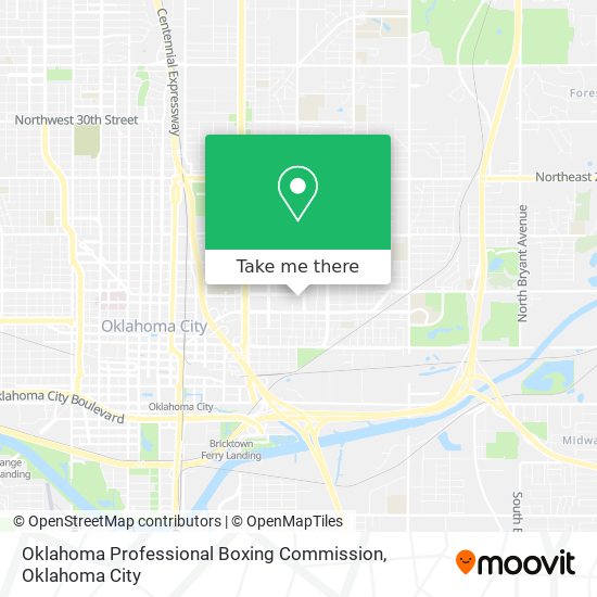 Mapa de Oklahoma Professional Boxing Commission