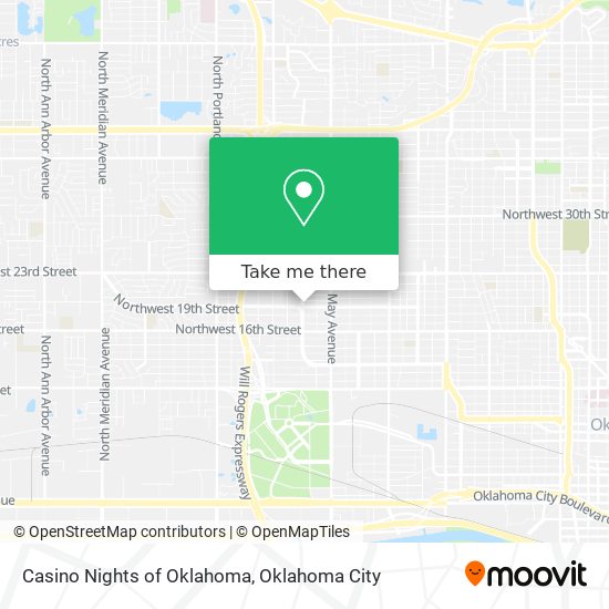 Mapa de Casino Nights of Oklahoma