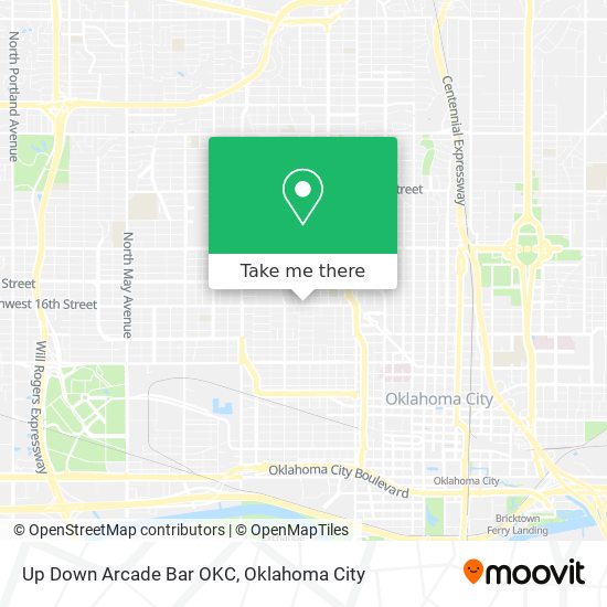 Up Down Arcade Bar OKC map