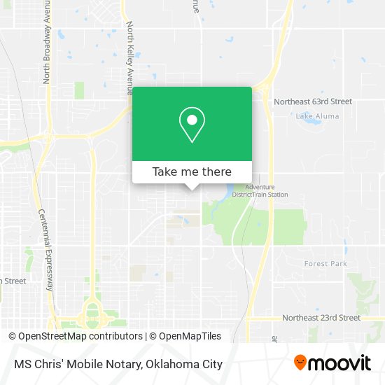 Mapa de MS Chris' Mobile Notary