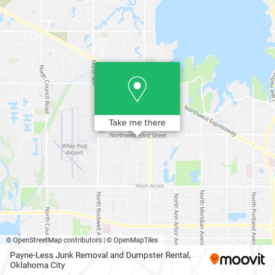 Payne-Less Junk Removal and Dumpster Rental map