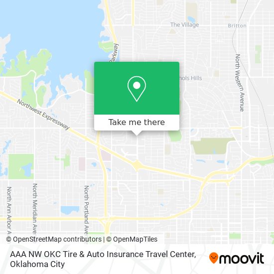AAA NW OKC Tire & Auto Insurance Travel Center map