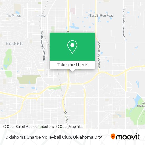 Mapa de Oklahoma Charge Volleyball Club