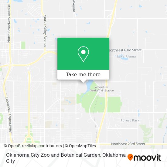 Oklahoma City Zoo and Botanical Garden map