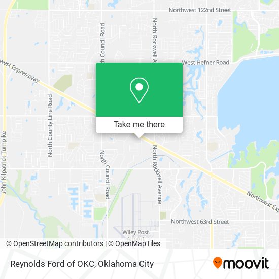 Reynolds Ford of OKC map