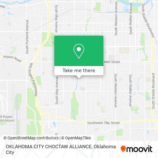 OKLAHOMA CITY CHOCTAW ALLIANCE map