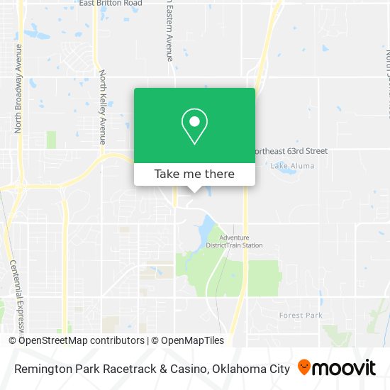 Remington Park Racetrack & Casino map