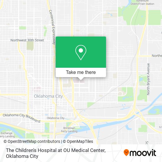 The Children's Hospital at OU Medical Center map
