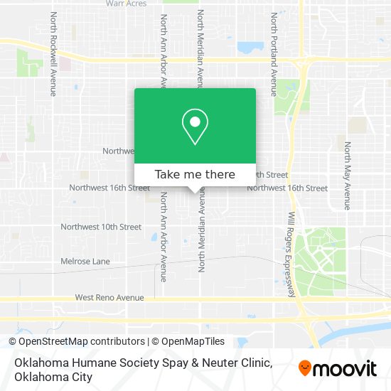 Mapa de Oklahoma Humane Society Spay & Neuter Clinic