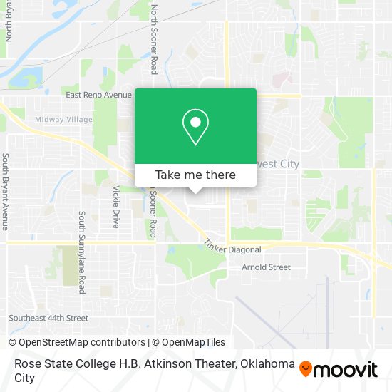 Rose State College H.B. Atkinson Theater map