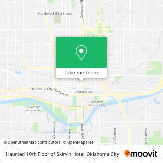 Haunted 10th Floor of Skirvin Hotel map