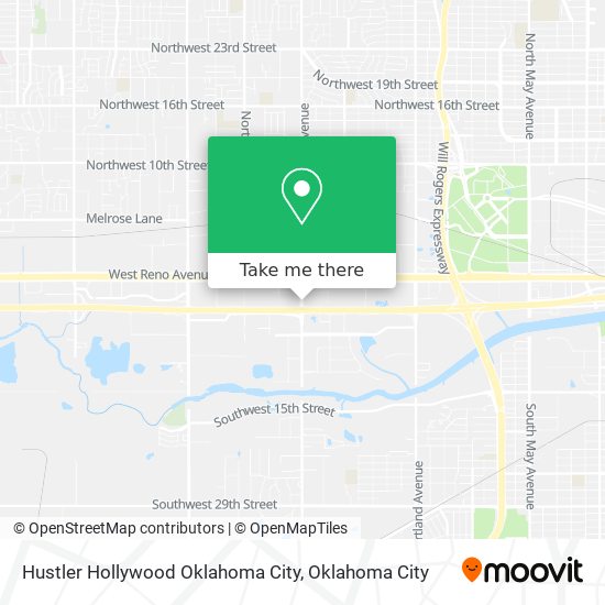 Mapa de Hustler Hollywood Oklahoma City