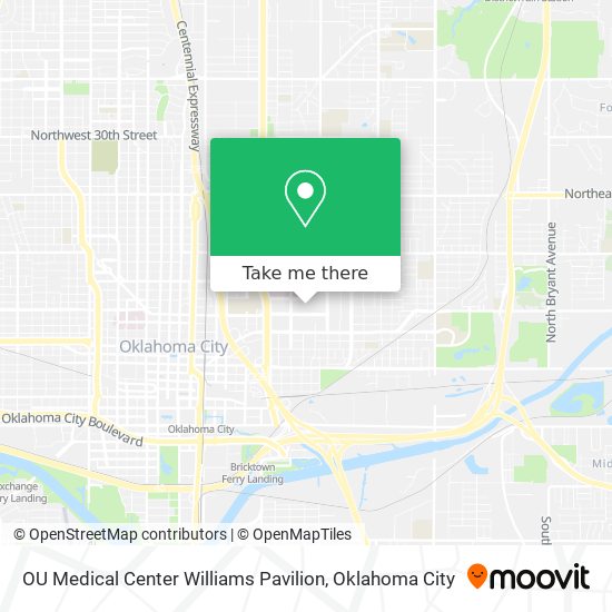 OU Medical Center  Williams Pavilion map