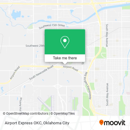 Airport Express OKC map