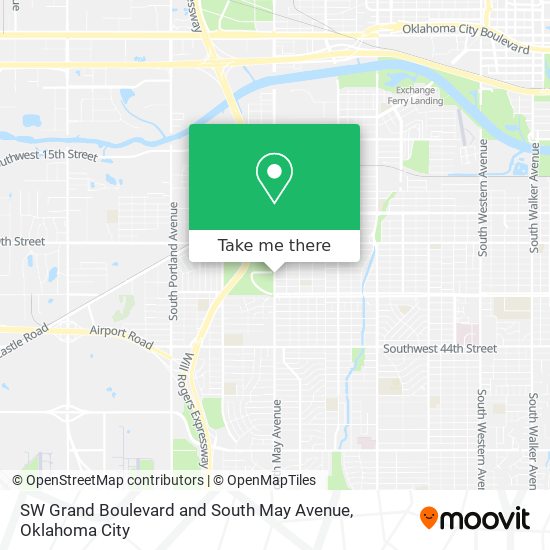 SW Grand Boulevard and South May Avenue map