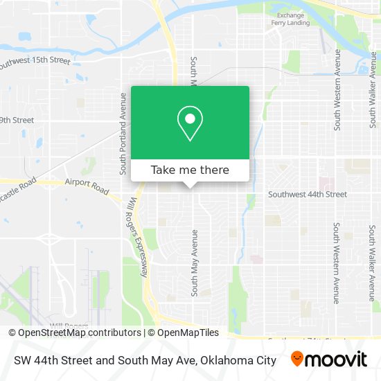 SW 44th Street and South May Ave map