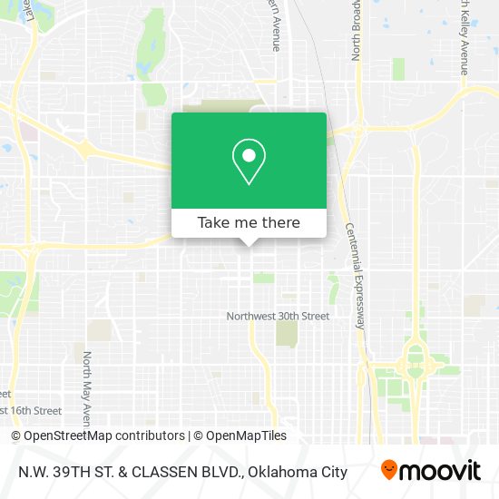 Mapa de N.W. 39TH ST. & CLASSEN BLVD.