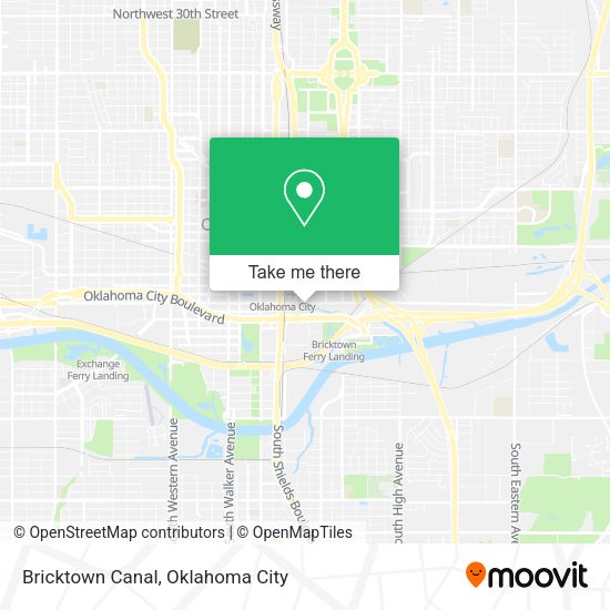 Bricktown Canal map