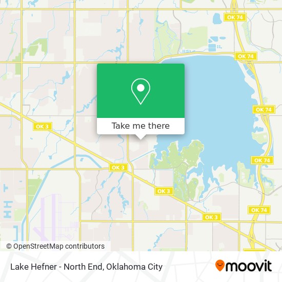Lake Hefner - North End map