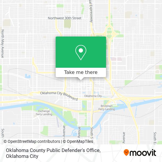 Oklahoma County Public Defender's Office map