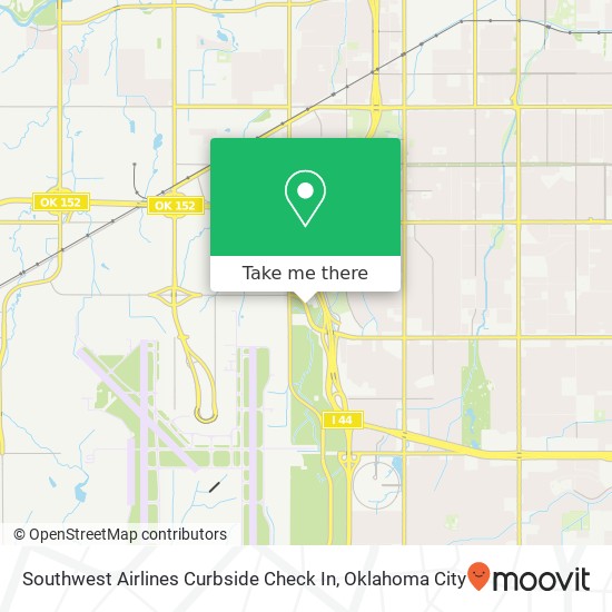 Mapa de Southwest Airlines Curbside Check In