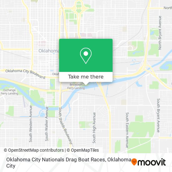Oklahoma City Nationals Drag Boat Races map