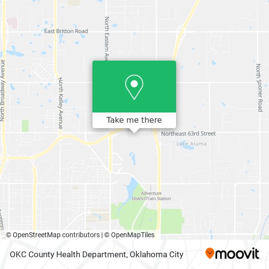 OKC County Health Department map