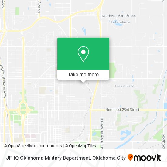 JFHQ Oklahoma Military Department map