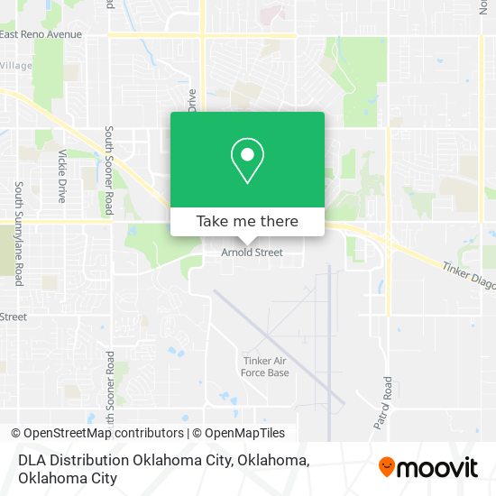 DLA Distribution Oklahoma City, Oklahoma map