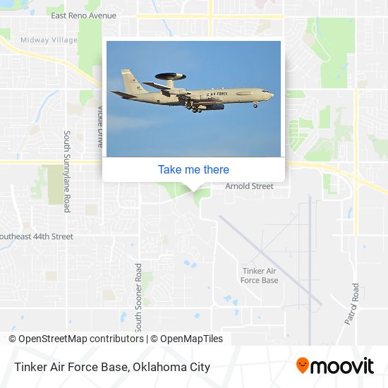 Tinker Air Force Base map