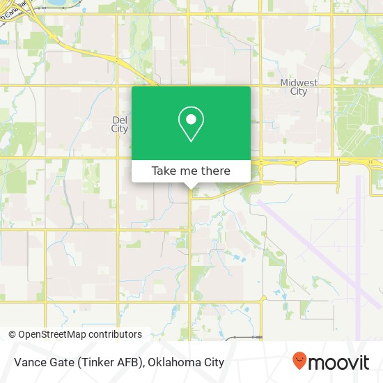 How to get to Vance Gate (Tinker AFB) in Oklahoma City by bus?