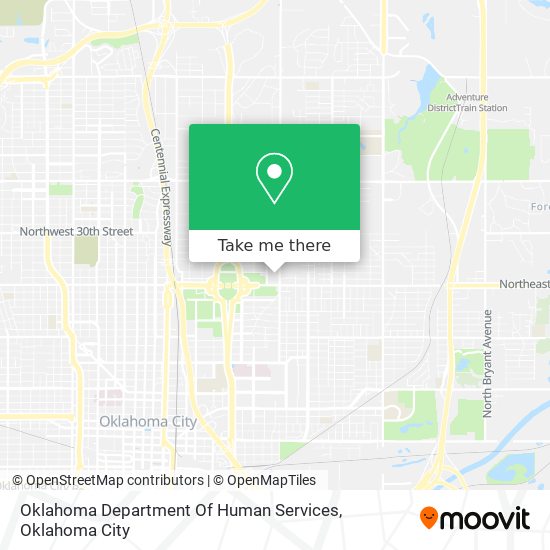 Mapa de Oklahoma Department Of Human Services