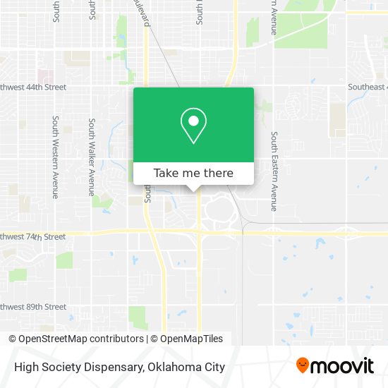 High Society Dispensary map