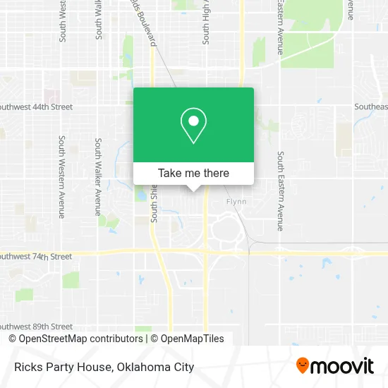 Ricks Party House map