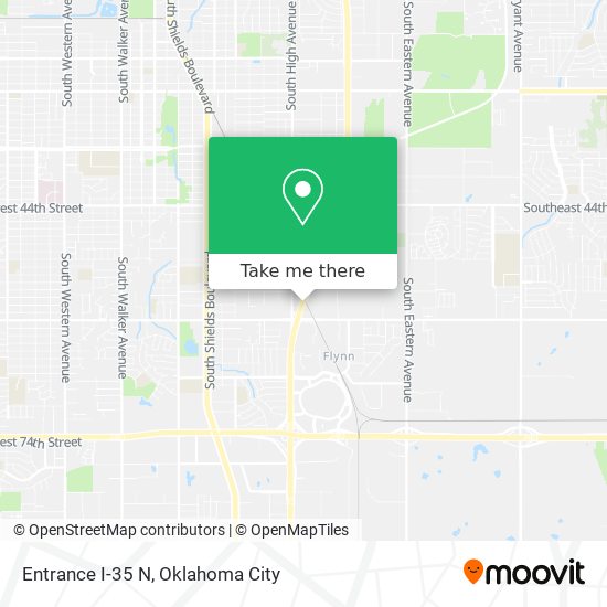 Entrance I-35 N map