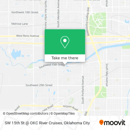 Mapa de SW 15th St @ OKC River Cruises