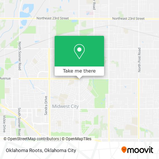 Mapa de Oklahoma Roots