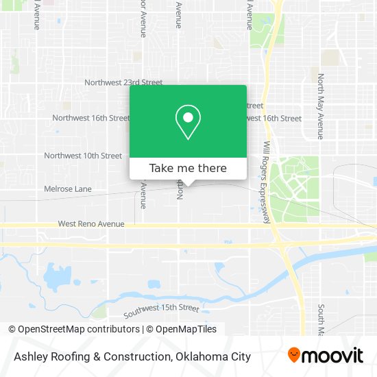 Ashley Roofing & Construction map