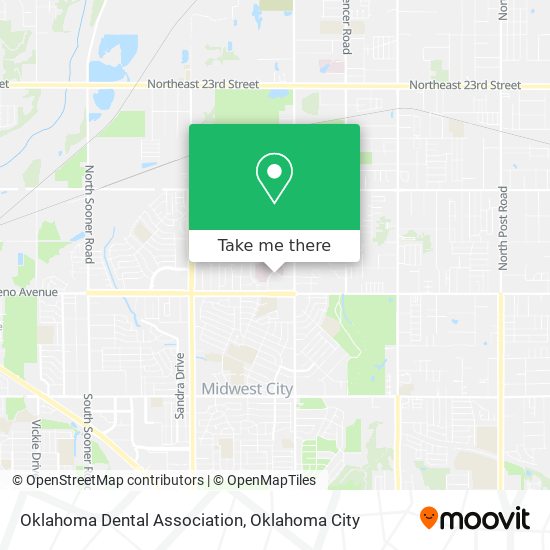 Oklahoma Dental Association map