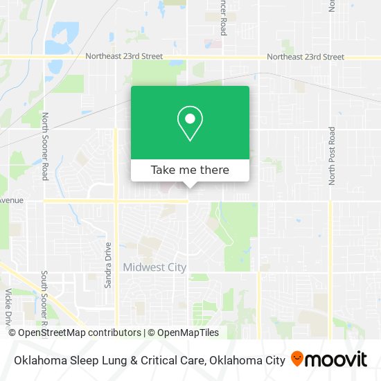 Oklahoma Sleep Lung & Critical Care map