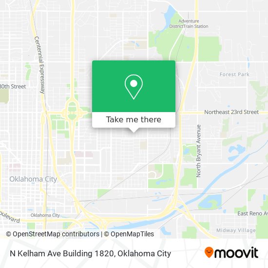 N Kelham Ave Building 1820 map