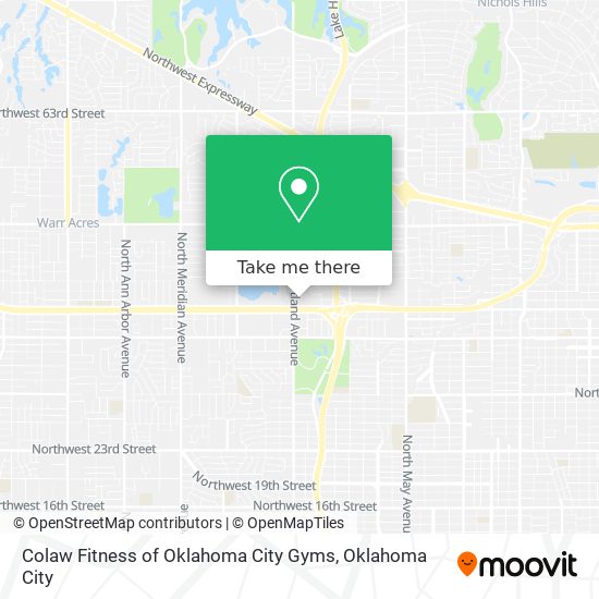Mapa de Colaw Fitness of Oklahoma City Gyms