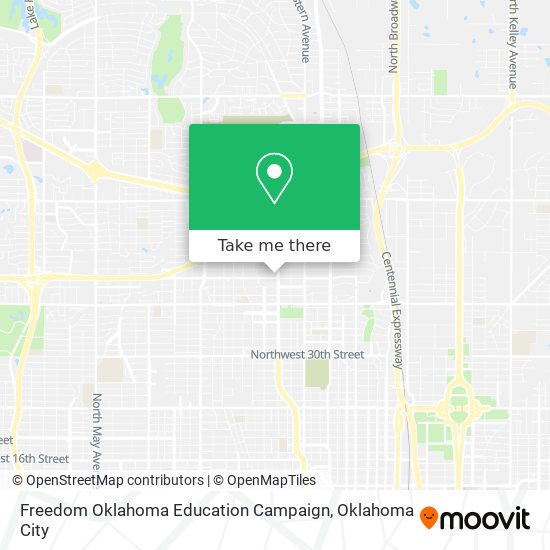 Mapa de Freedom Oklahoma Education Campaign