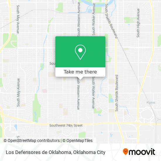 Los Defensores de Oklahoma map