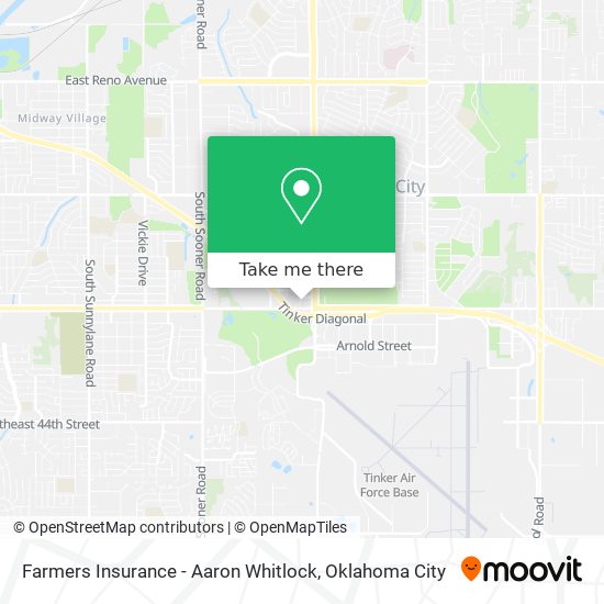 Farmers Insurance - Aaron Whitlock map