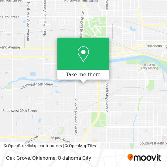 Mapa de Oak Grove, Oklahoma