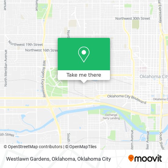 Westlawn Gardens, Oklahoma map