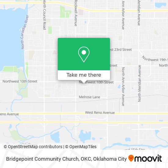 Bridgepoint Community Church, OKC map
